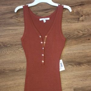 Orange brick red dress